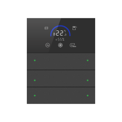 KNX Thermostat Panel, Witth 6 Buttons