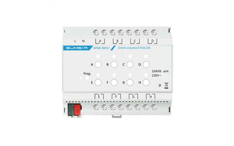 KNX Switch Actuator, 8-Fold, 10A