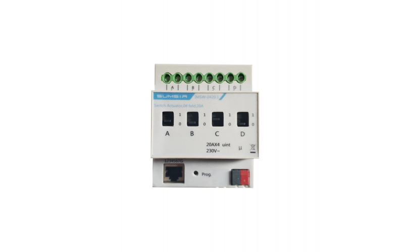 KNX Switch Actuator, 4-Fold, 20A